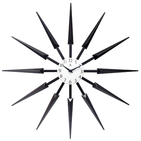 Infinity Instruments Celeste - Dark Wood - 24 in Sunburst Wall Clock 15555AW